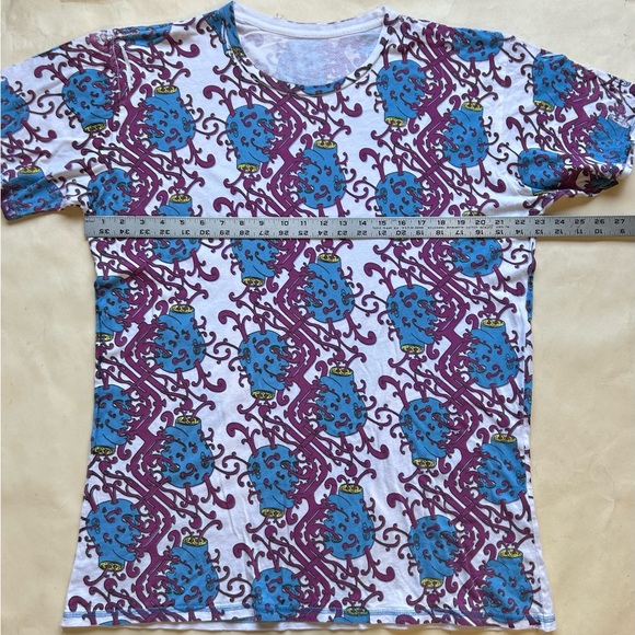 2000s Streetwear psychedelic all over print short sleeve Tshirt, new unworn cond - Picture 4 of 7